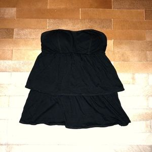 Flowy Cotton Black Tube Top by AEO
